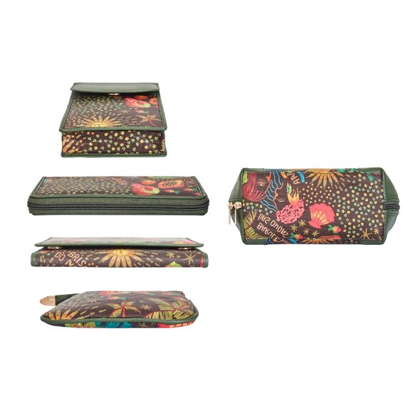 Printed Fabric Set–Trifold Wallet, Wristlet, Phone Wallet, Cosmetic& Coin Pouch - Picture 8 of 9